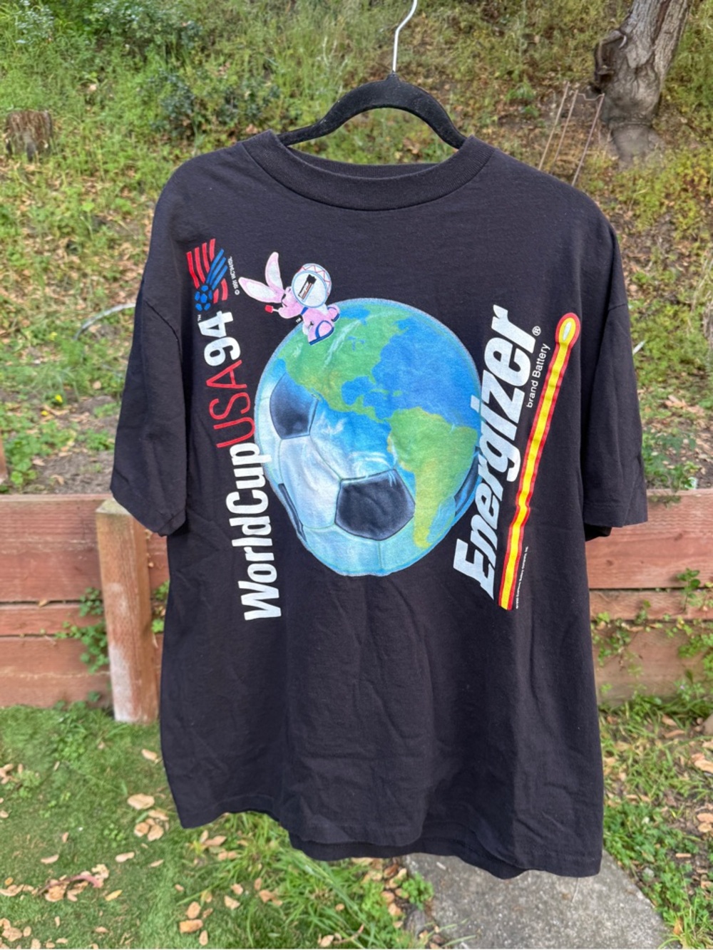 Vintage World Cup USA '94 Black Graphic T-Shirt Size Xl Rare
